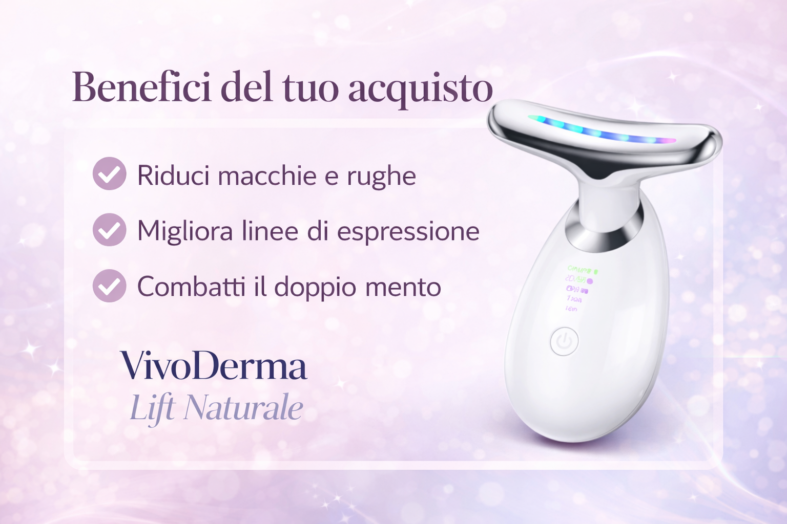 Dispositivo anti-rughe e macchie con LED e Laser