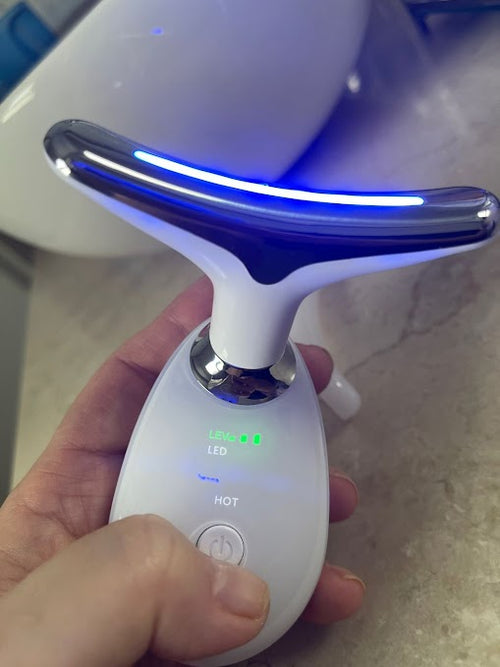 Dispositivo anti-rughe e macchie con LED e Laser